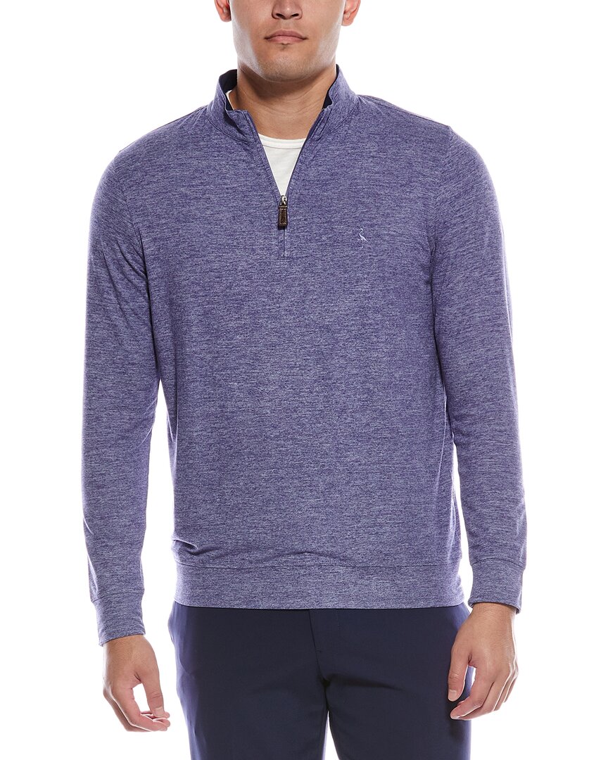 Tailorbyrd Brushed Melange Super Soft 1/4-zip Pullover In Purple