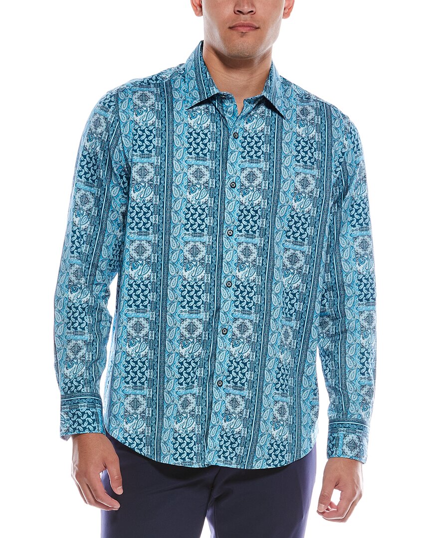 Robert Graham Kedron Classic Fit Woven Shirt In Blue