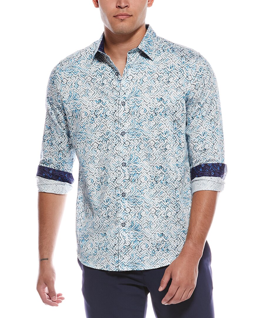 Robert Graham Hamilton Classic Fit Woven Shirt In Blue