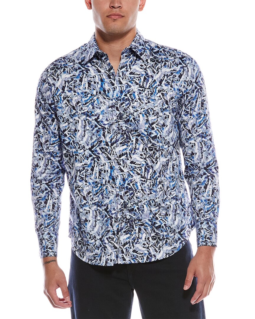 Robert Graham Gatton Classic Fit Woven Shirt In Blue