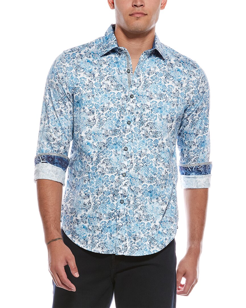Robert Graham Downing Classic Fit Woven Shirt In Blue