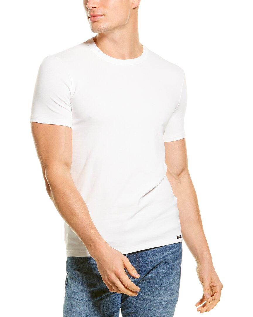 Tom Ford Logo Embroidery T-shirt In White