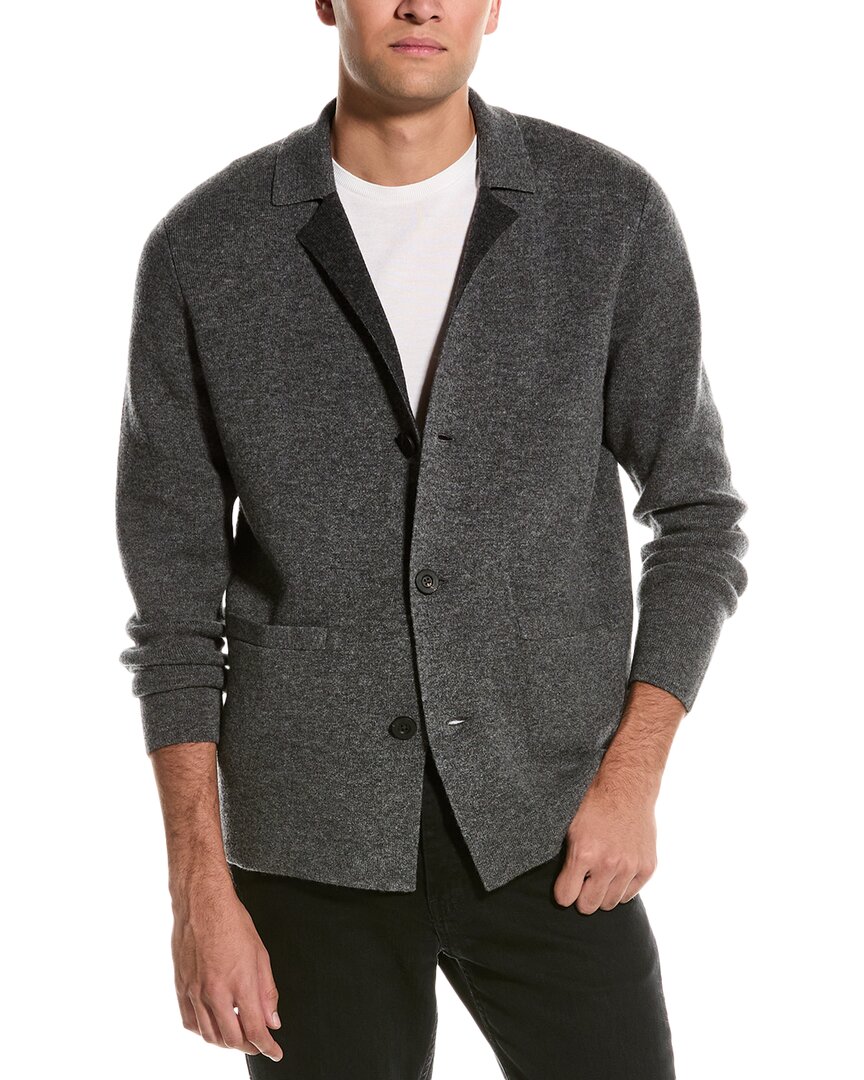 Autumn Cashmere Double Knit Wool & Cashmere-blend Blazer In Grey