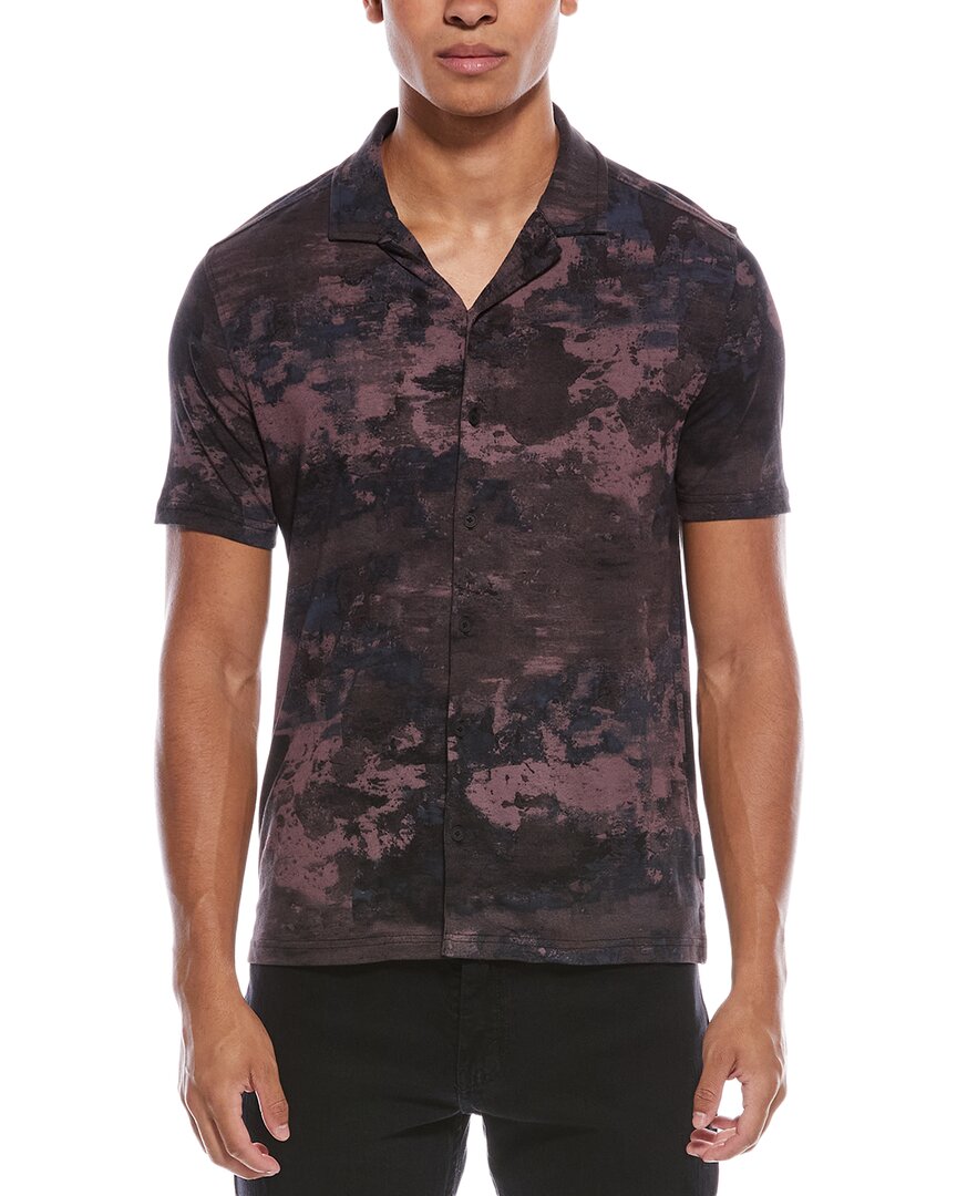 John Varvatos Jacques Camp Shirt In Pink