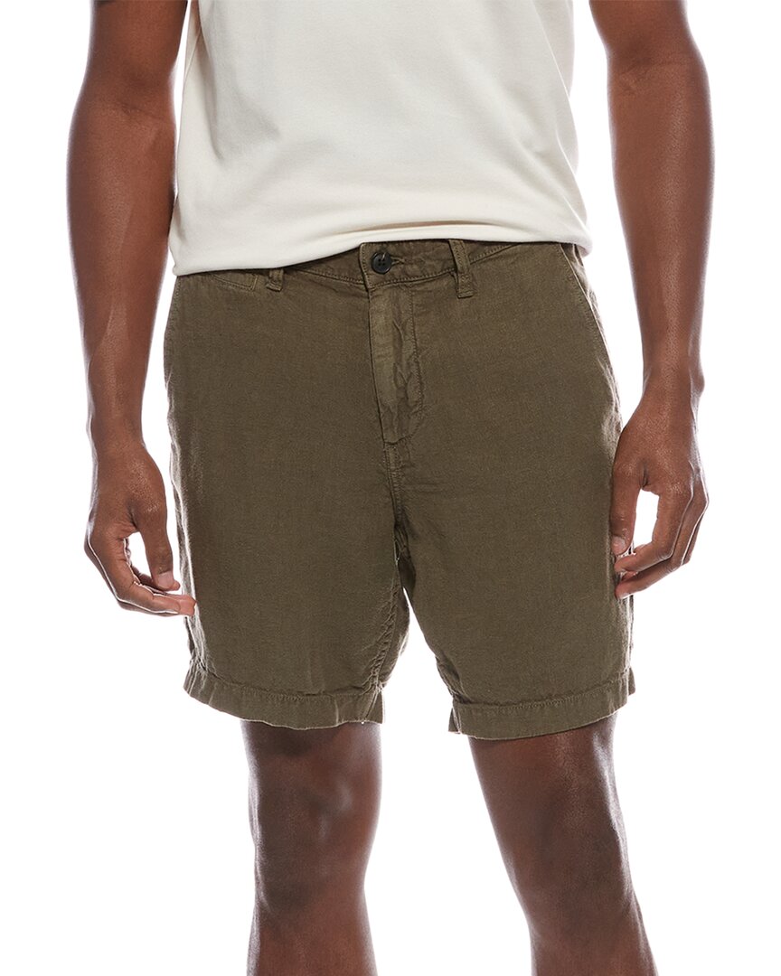 John Varvatos Johnny Flat Front Shorts In Green