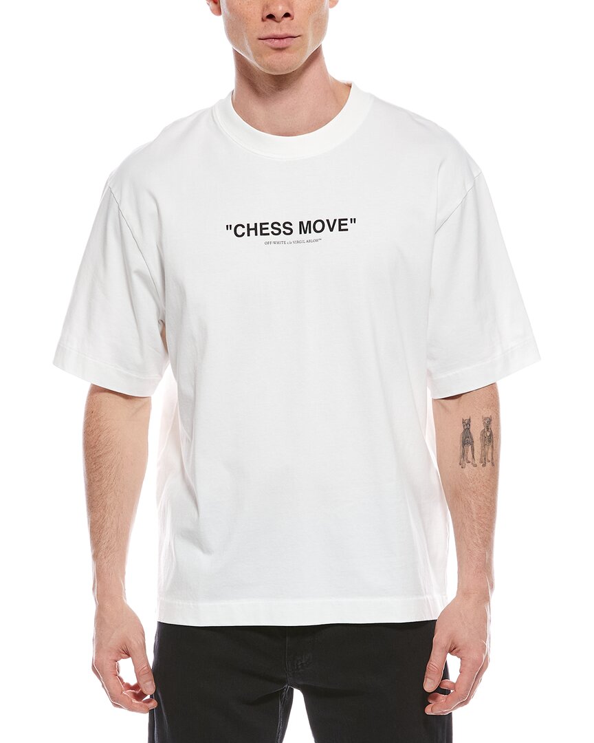 Off-white Chess Move Skate T-shirt In White