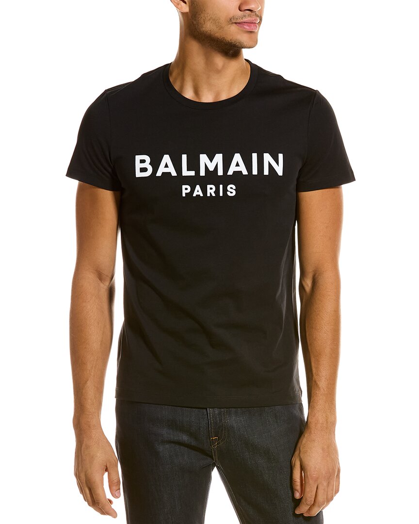 Balmain Printed T-shirt - Straight Fit In Black