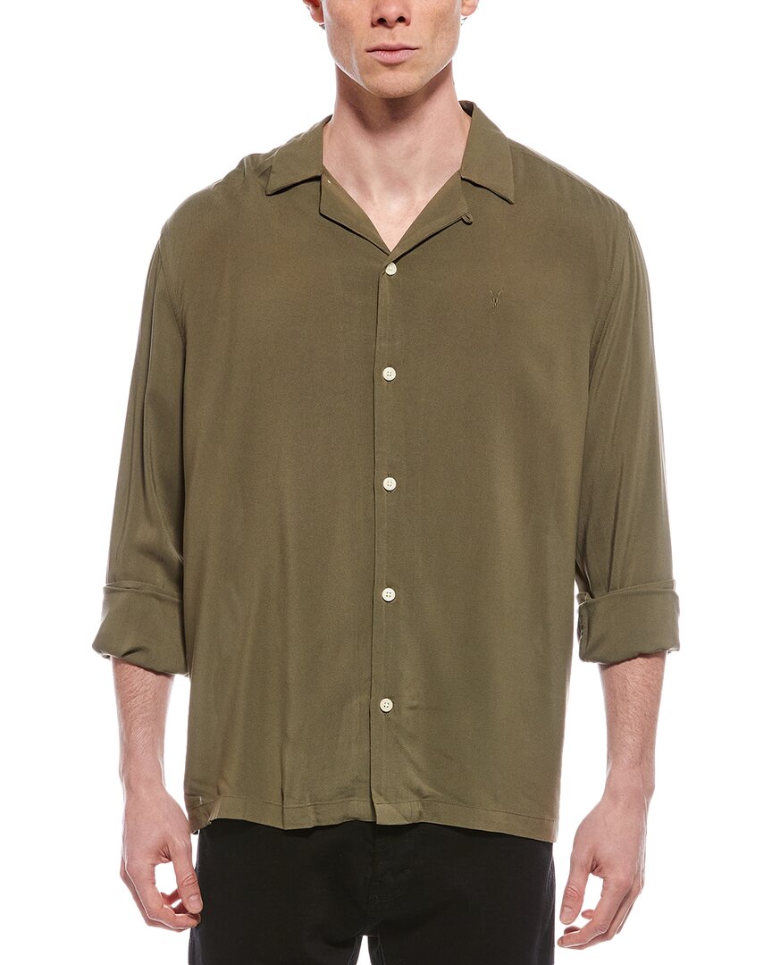 Allsaints Venice Relaxed Fit Shirt In Green