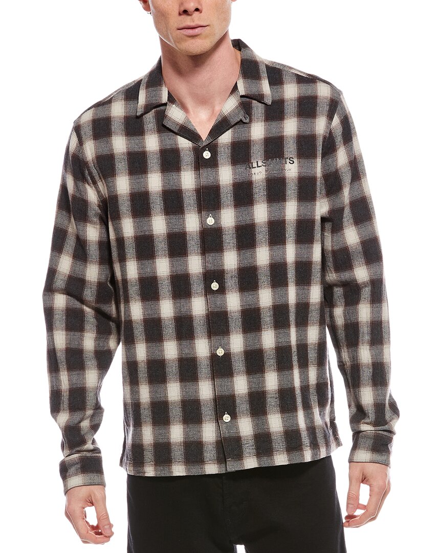 Allsaints Undrgrnd Relaxed Fit Shirt In Brown