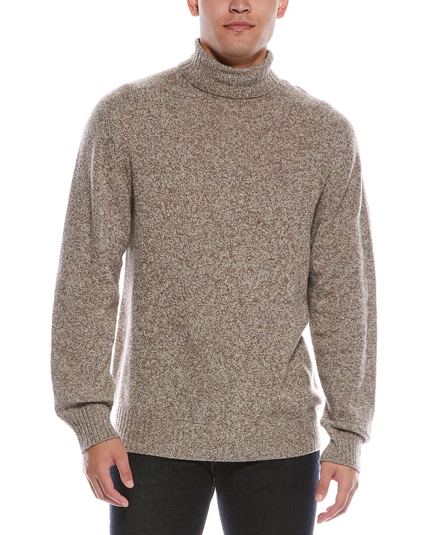 Officine Generale Officine Générale Wool & Cashmere-blend Turtleneck Sweater In Brown