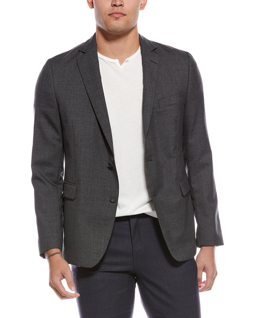 Officine Generale Arthus Herringbone Wool Blazer In Gray