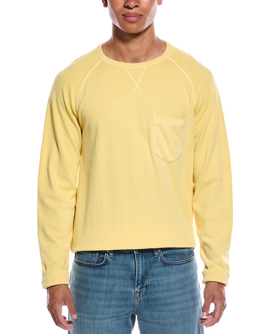 Officine Generale Chris Crewneck Sweatshirt In Yellow