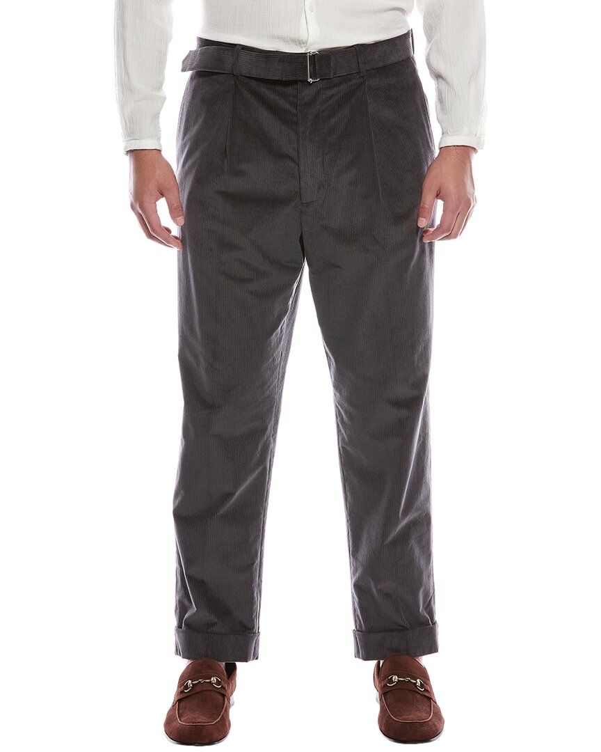 Officine Generale Hugo Garment-dyed Corduroy Pant In Gray