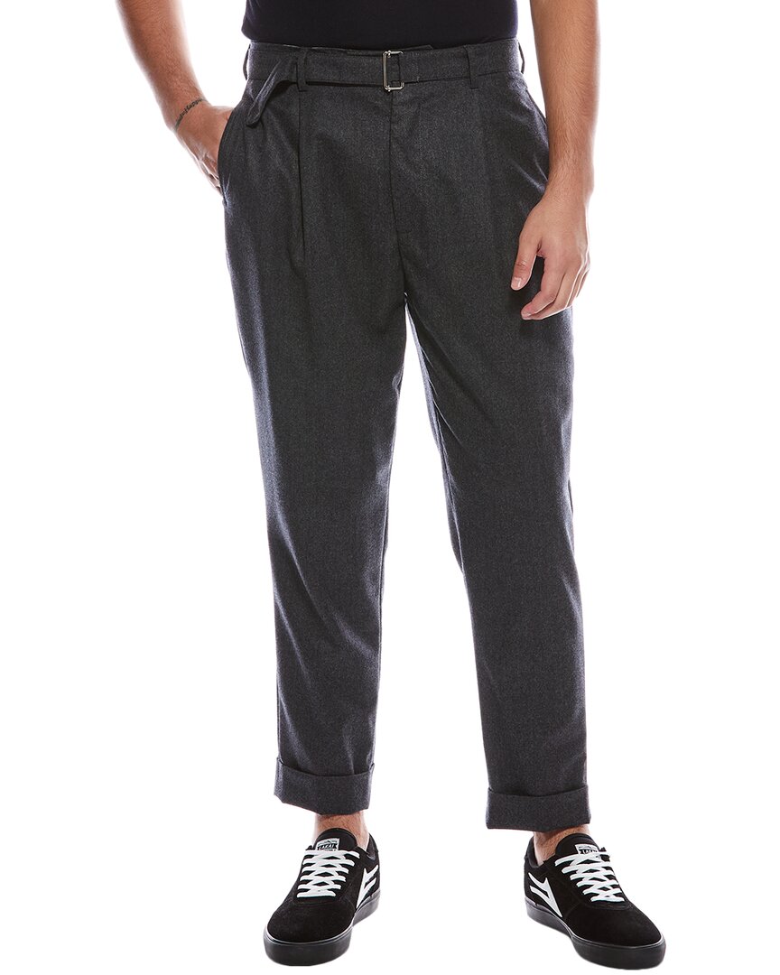Officine Generale Pierre Wool Pant In Gray