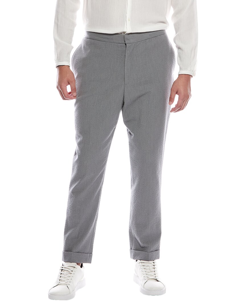 Officine Generale Joseph Seersucker Pant In Gray