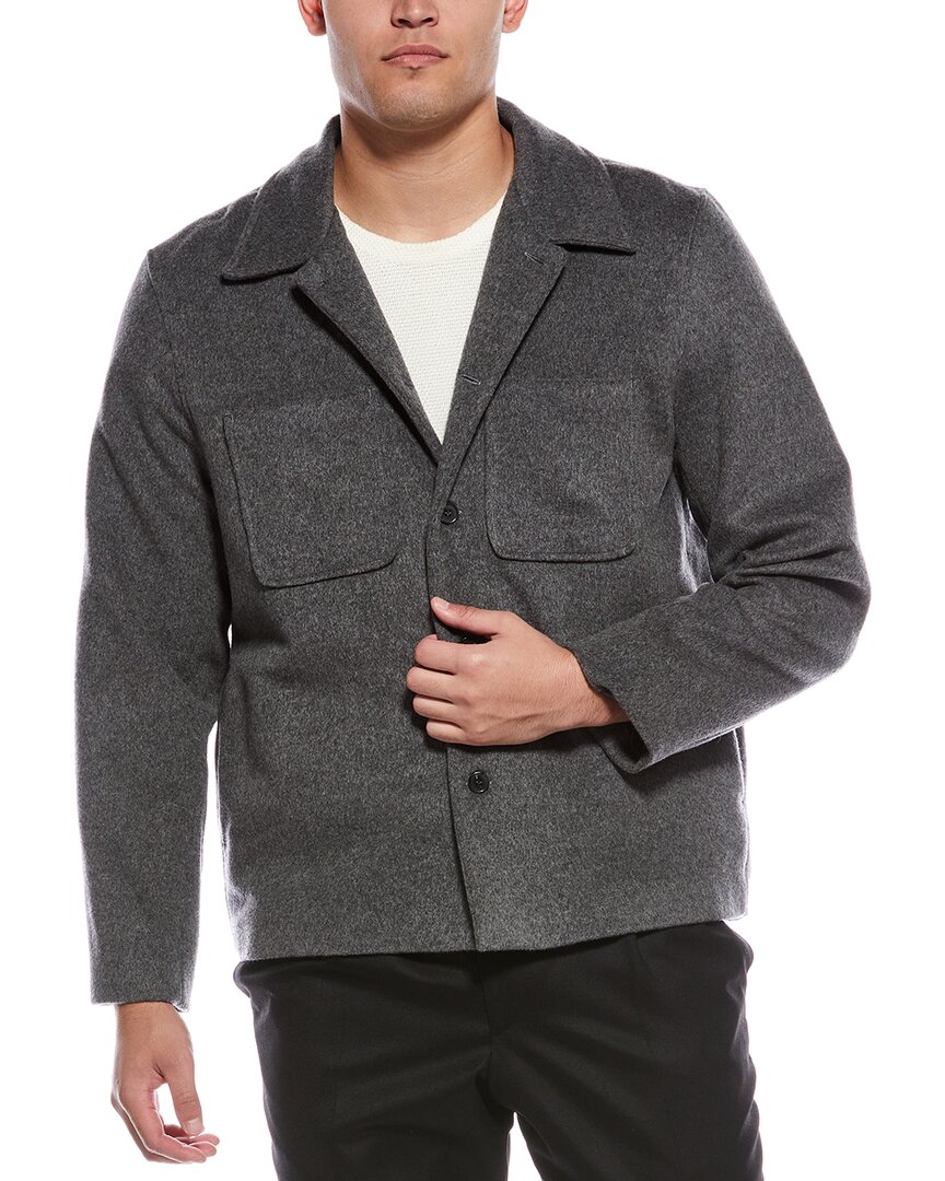 Officine Generale Officine Générale Harrison Wool & Cashmere-blend Coat In Gray