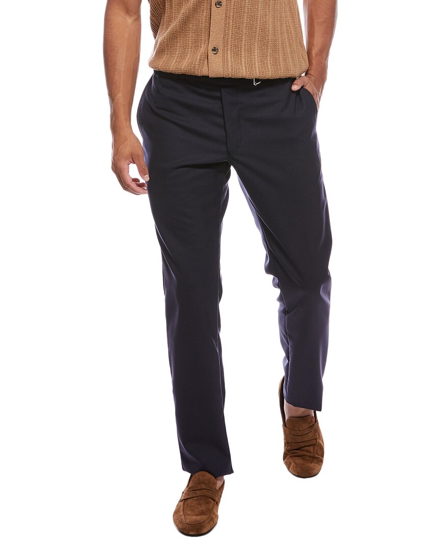 Officine Generale Paul Wool Pant In Blue