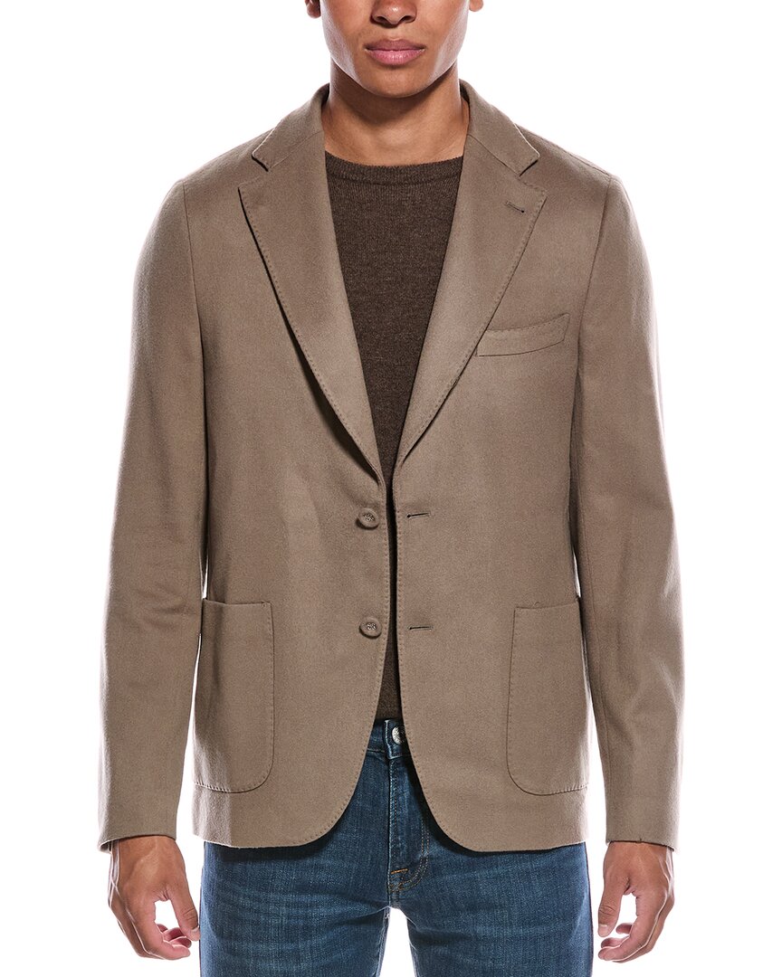 Officine Generale Arthus Wool Jacket In Brown