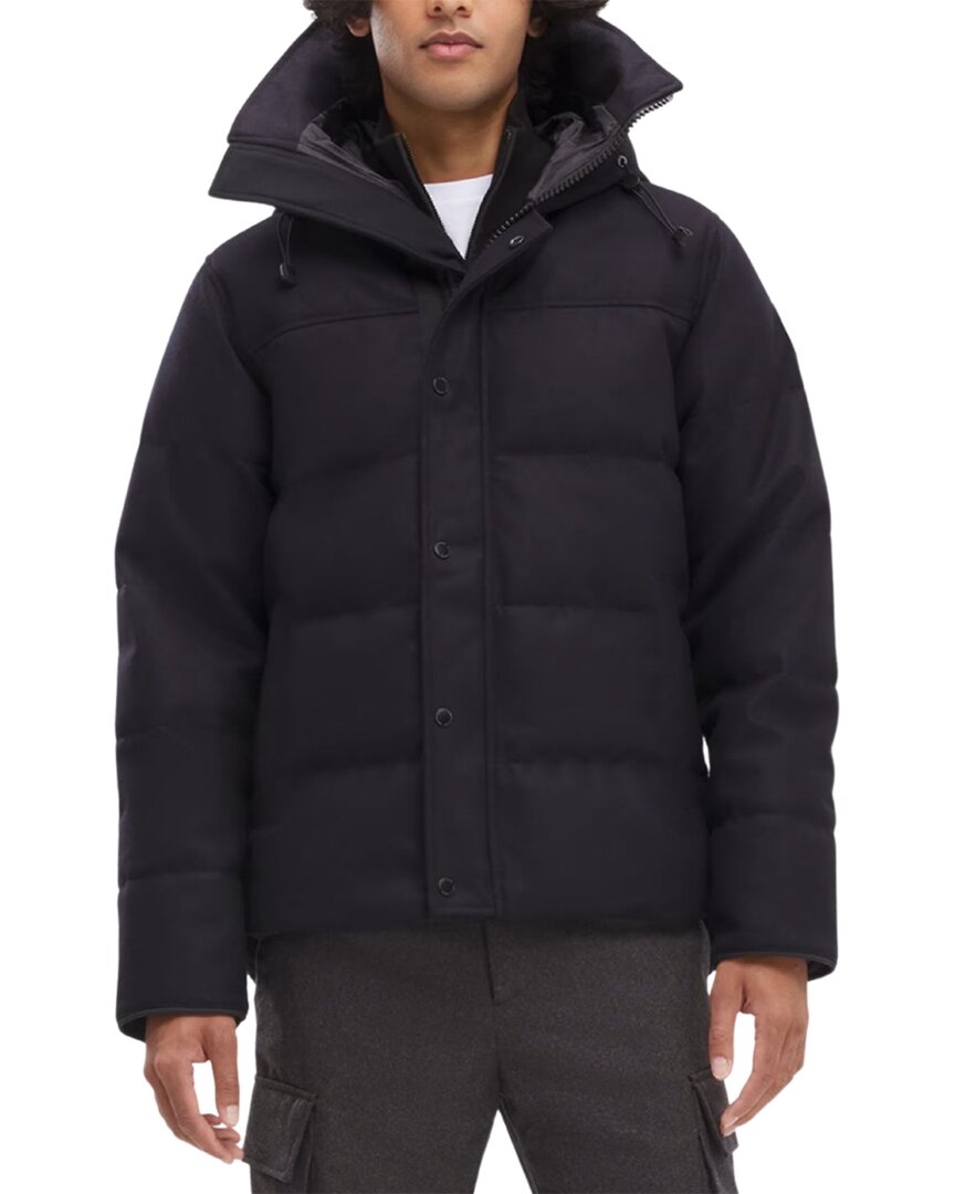 Canada Goose Macmillan Wool-blend Parka In Blue