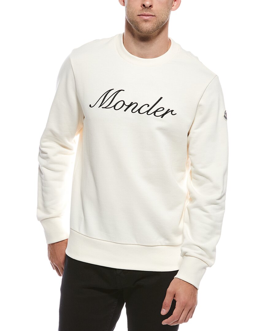 Moncler Logo Embroidered Sweatshirt In White