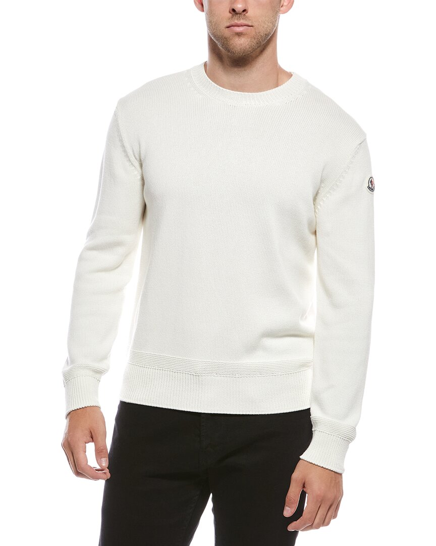 Moncler Crewneck Sweater In White