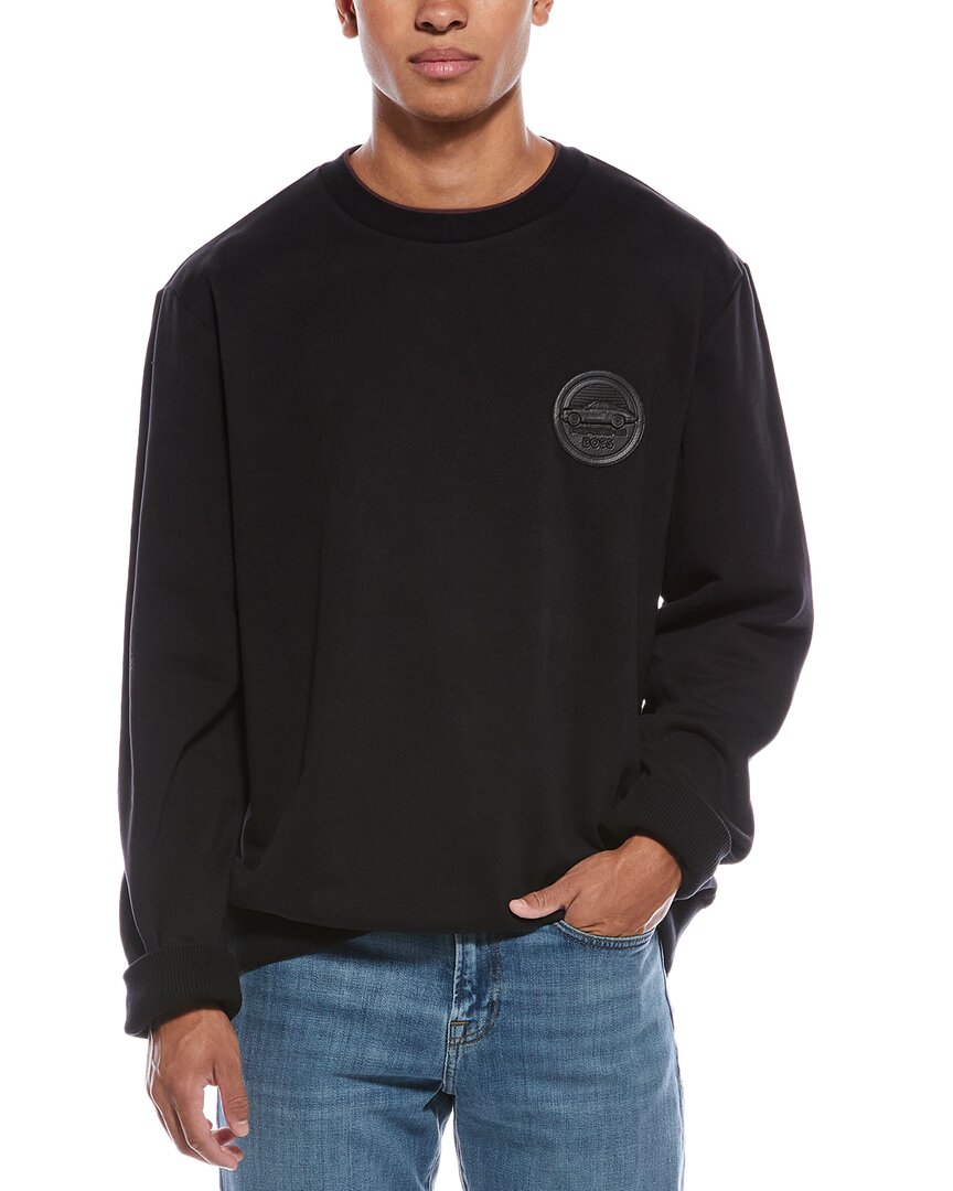 Hugo Boss Soleri Crewneck Sweatshirt In Black