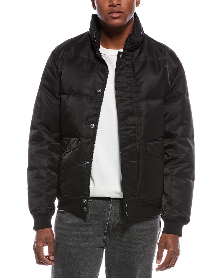 Theory Derion Quilted Coat In Black