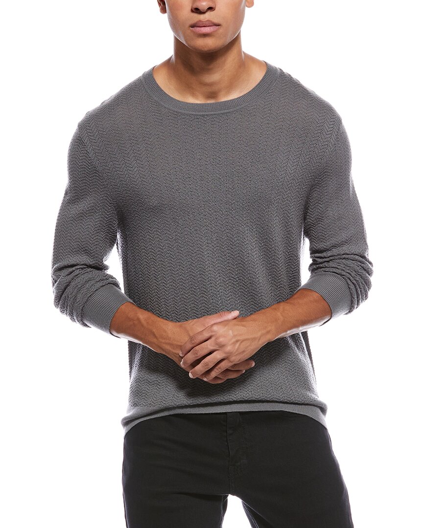 Theory Wool-blend Crewneck Sweater In Gray
