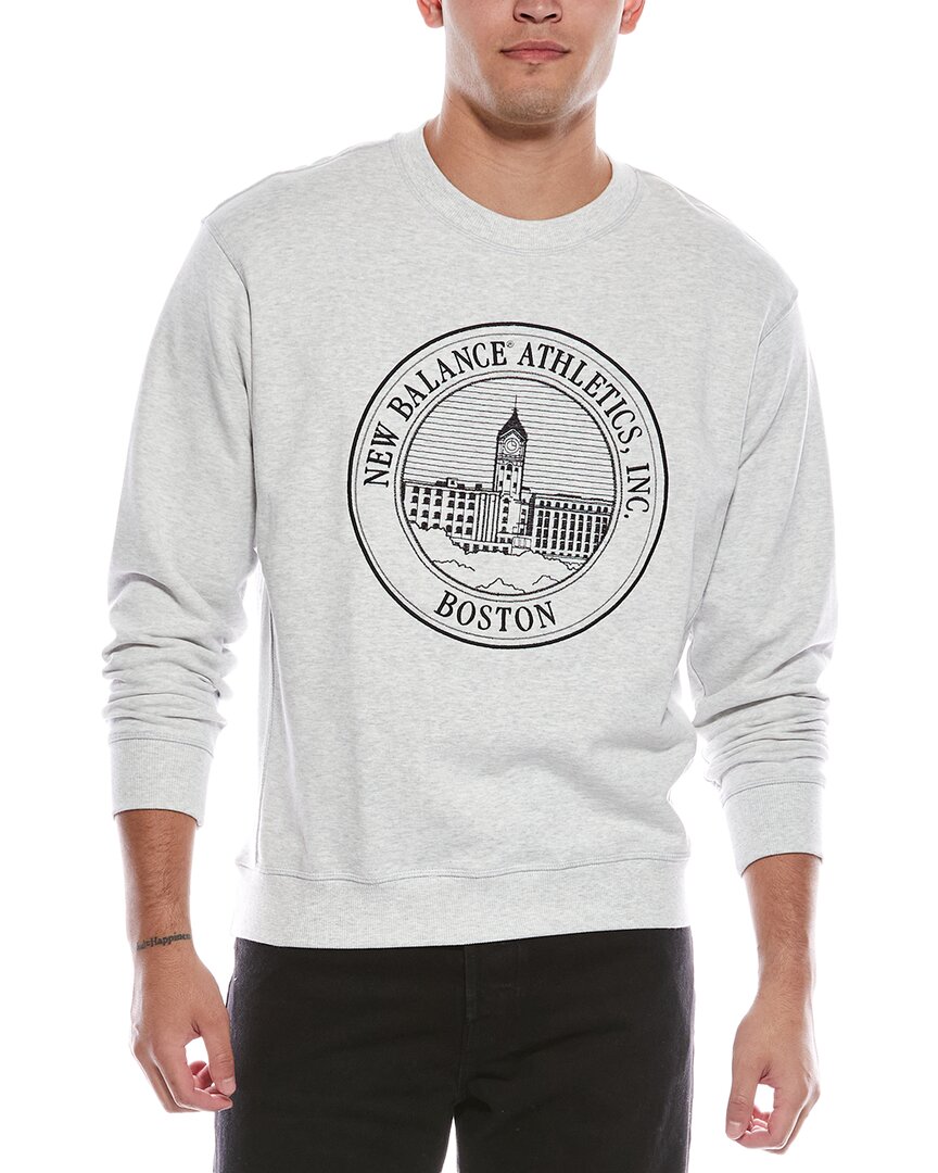 New Balance Crest Crewneck Sweatshirt In Neutral