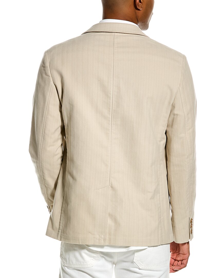 Ted Baker Efford Herringbone Moleskin Jacket In White | ModeSens