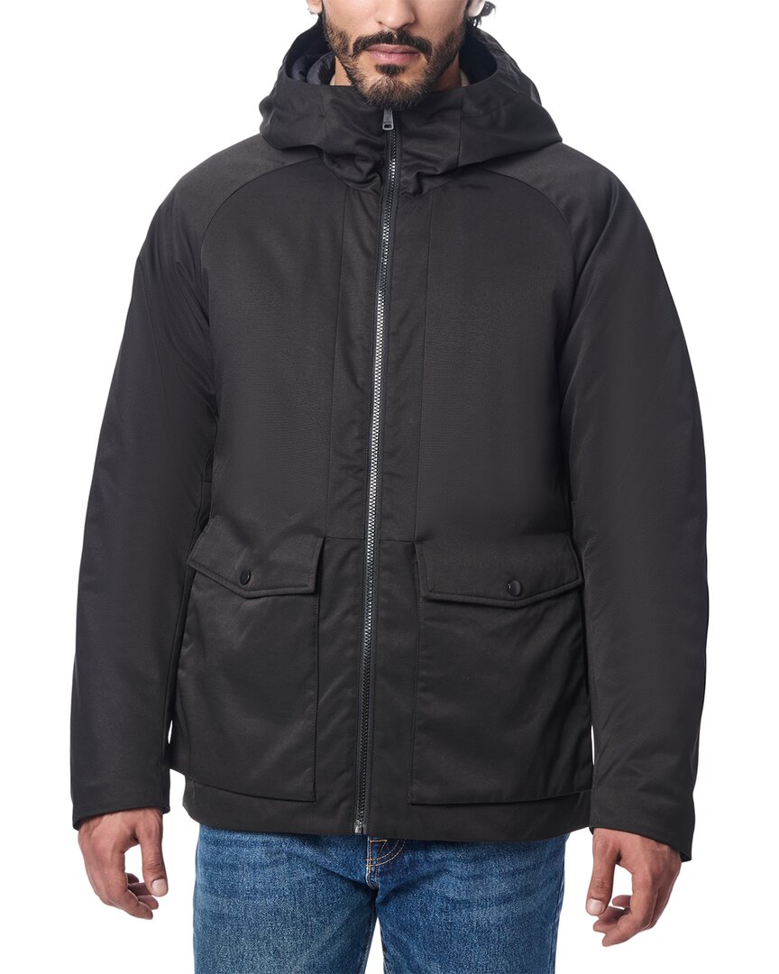 Bernardo Let It Rain Insulated Hooded Jacket In Black