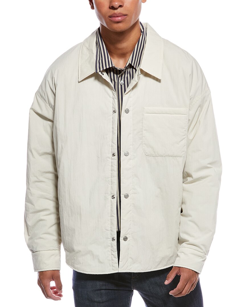 Frame Denim Padded Shirt Jacket In Neutral