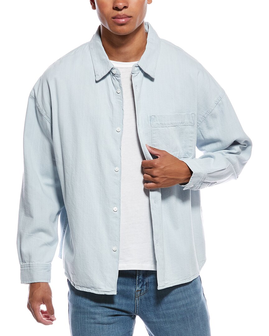 Frame Denim Relaxed Denim Shirt In Blue
