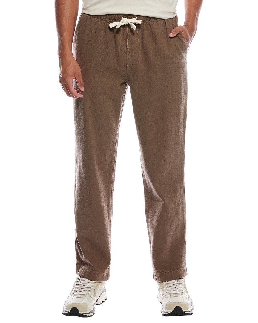 Frame Denim Textured Terry Travel Pant In Brown