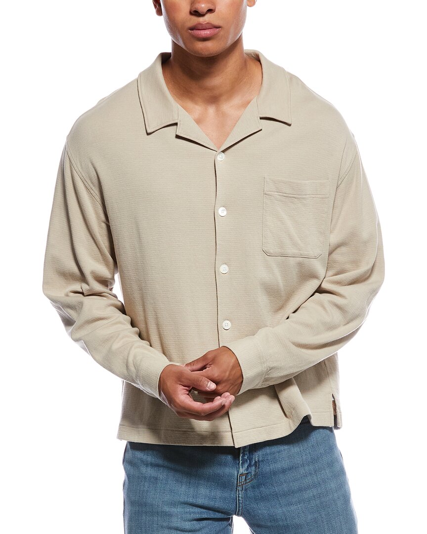 Frame Denim Duo Fold Relaxed Shirt In Brown