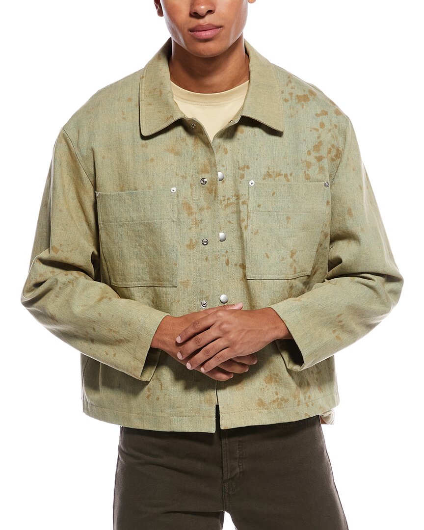 Frame Denim Painted Denim Shirt Jacket In Multi