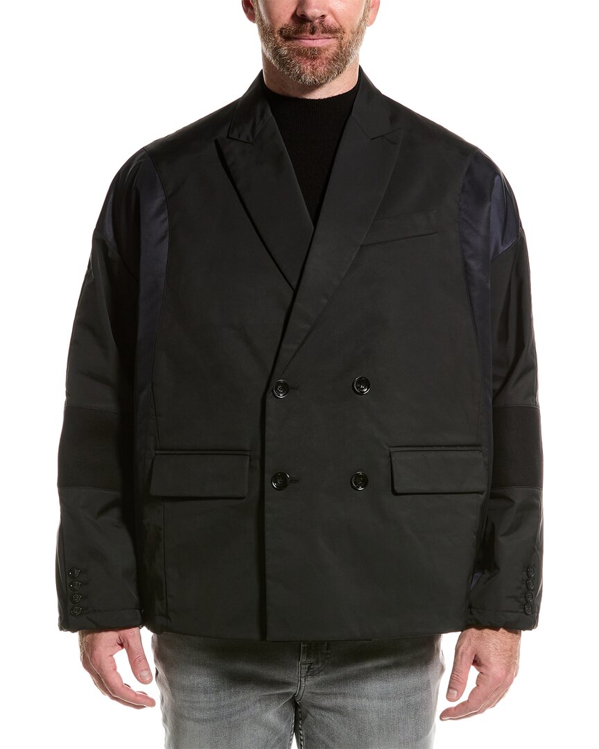 Valentino Garavani Double-breasted Wool Blazer In Black