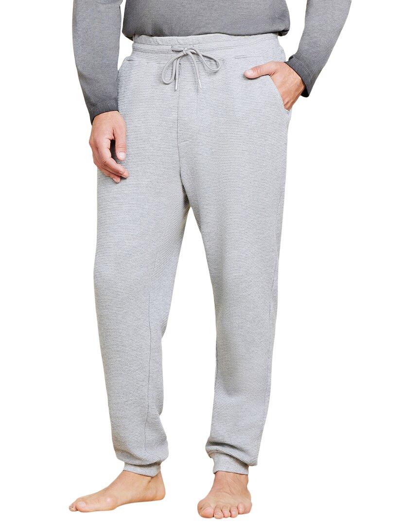 Barefoot Dreams Mc Waffle Knit Jogger In Gray