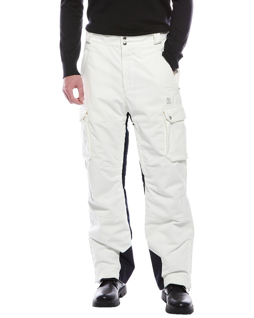 Brunello Cucinelli Corduroy Cargo Ski Pant In White