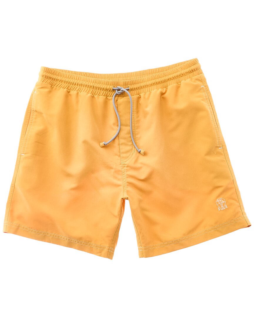 Brunello Cucinelli Swim Trunk In Orange