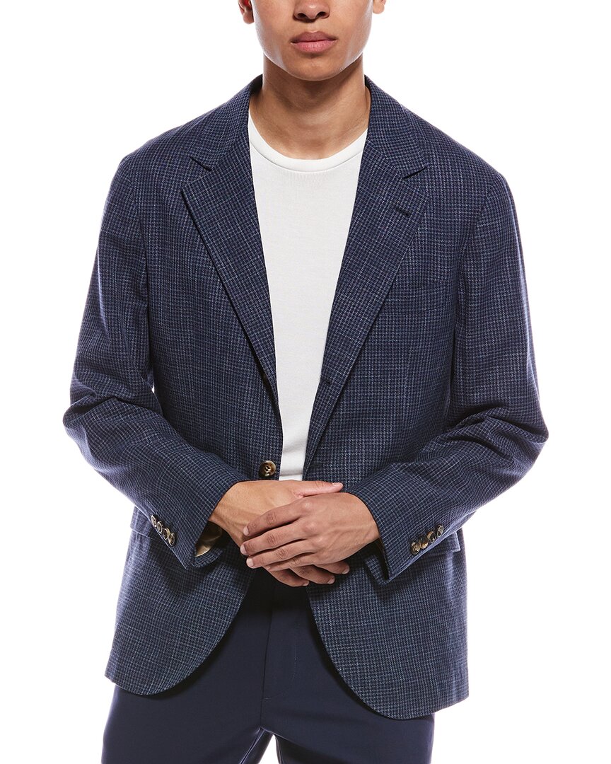 Brunello Cucinelli Wool-blend Blazer In Blue