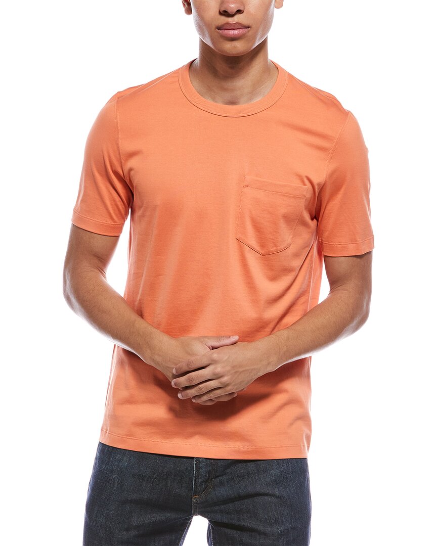 Brunello Cucinelli Regular Fit T-shirt In Orange