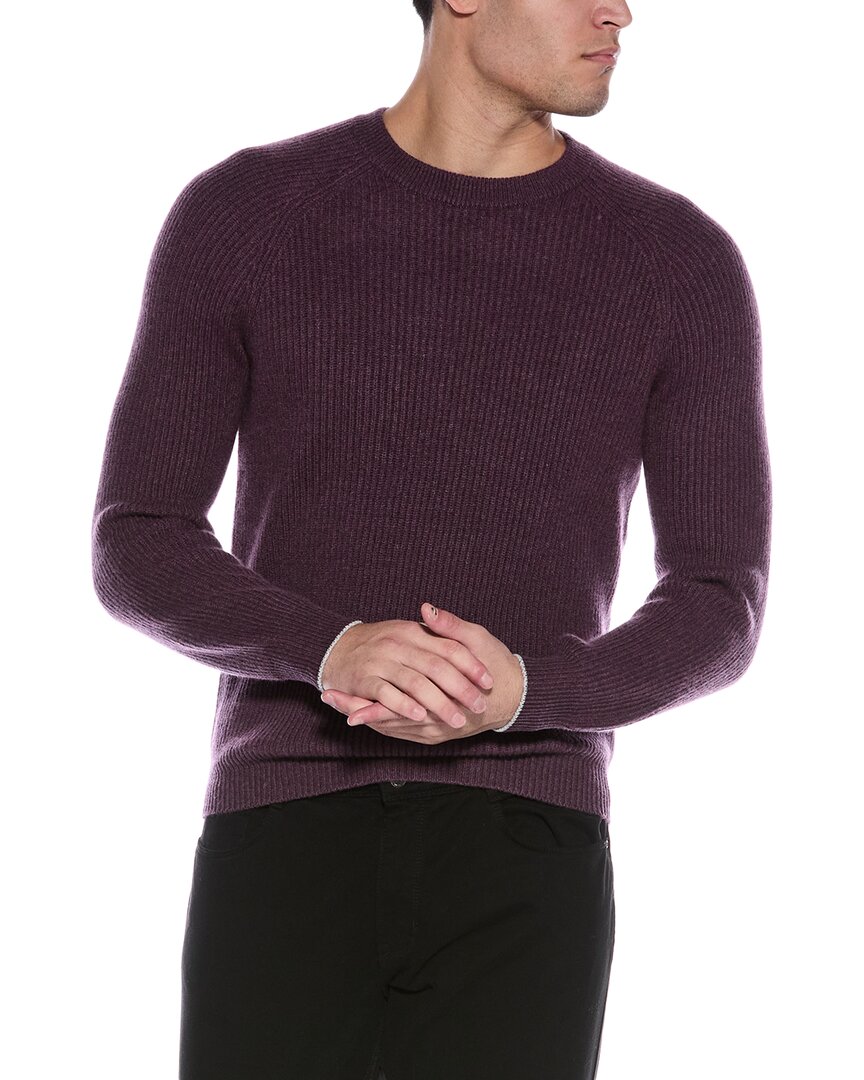 Brunello Cucinelli Cashmere Crewneck Sweater In Purple