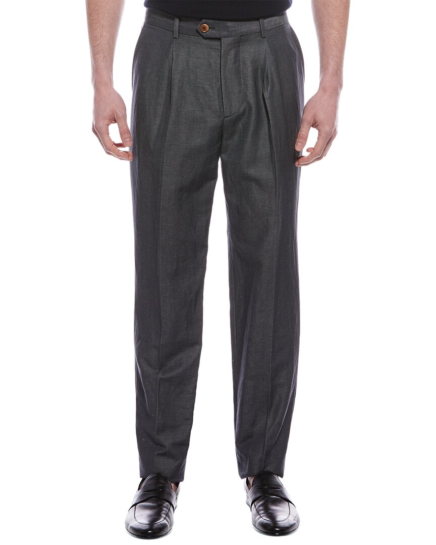 Brunello Cucinelli Leisure Fit Wool & Linen-blend Pant