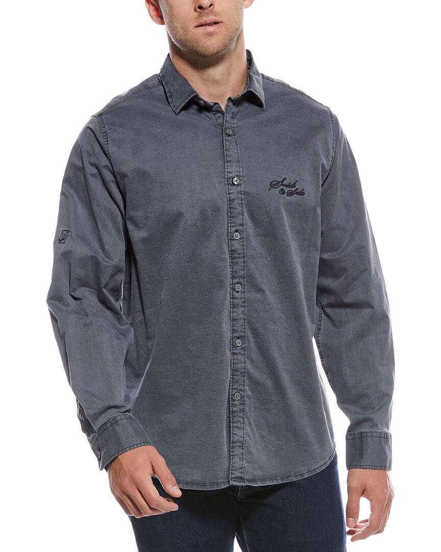 Scotch & Soda Wash Shirt In Gray