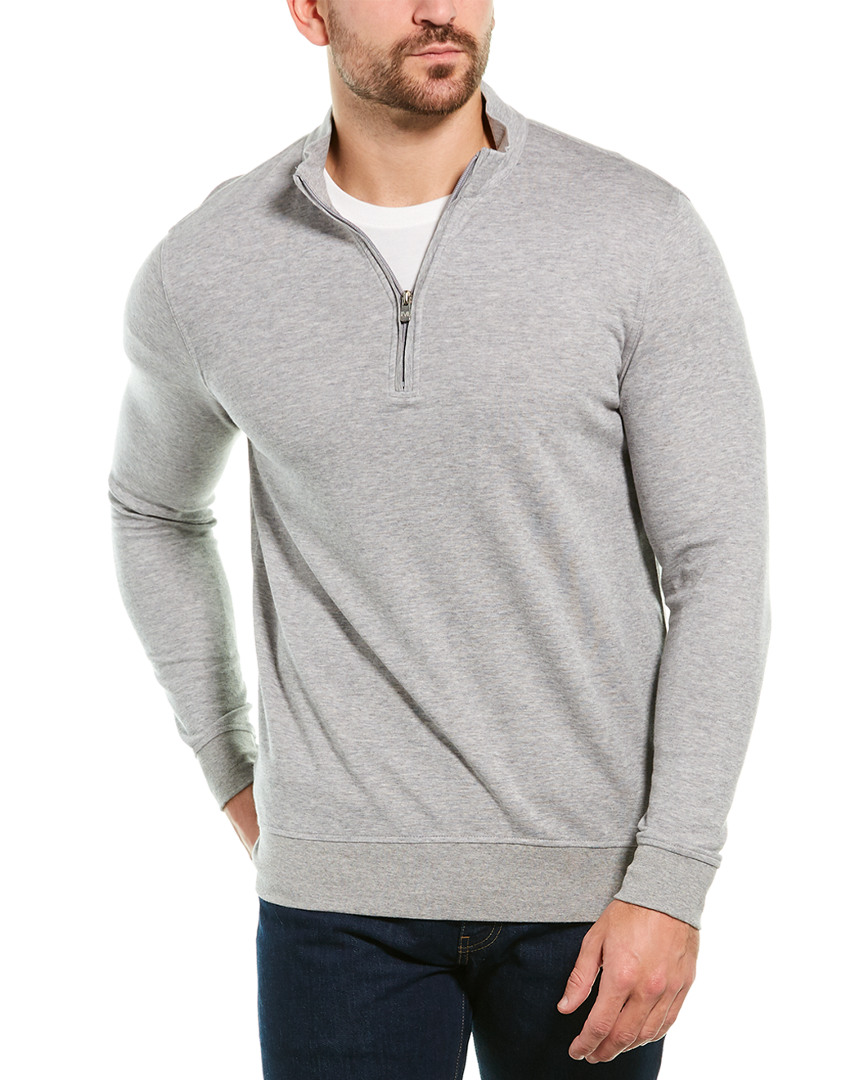 Download Magaschoni 1/4-Zip Pullover Men's Grey S | eBay