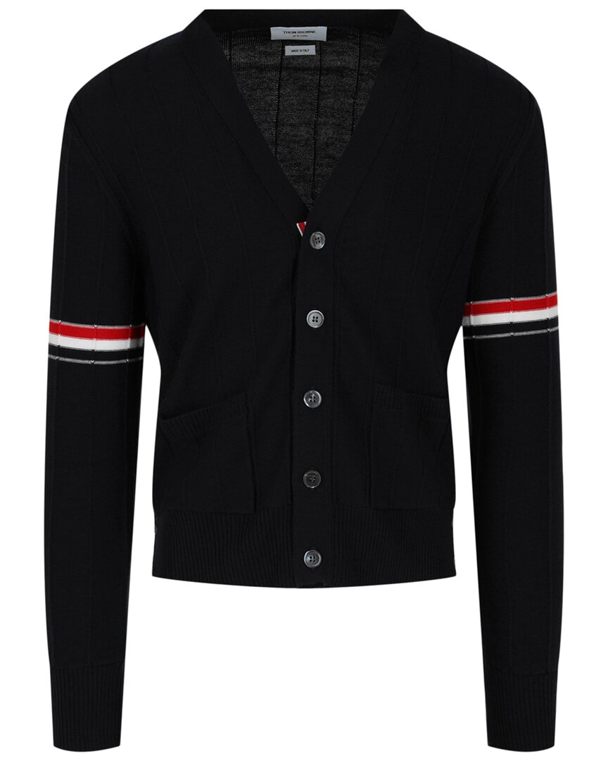 Thom Browne Rib Stitch Wool Cardigan