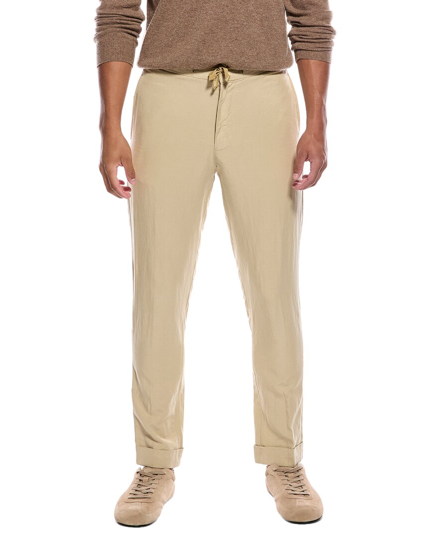 Officine Generale Officine Générale Joseph Linen-blend Pant In Brown