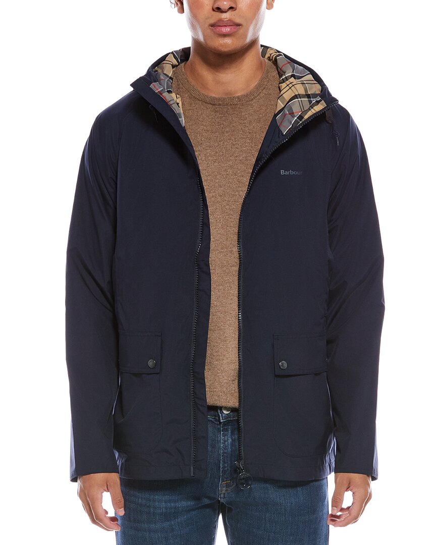 Barbour Hooded Domus Jacket In Blue