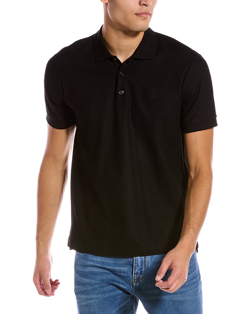 Burberry Monogram Motif Polo Shirt In Black